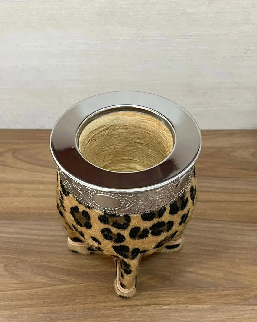 Mate imperial de alpaca animal print