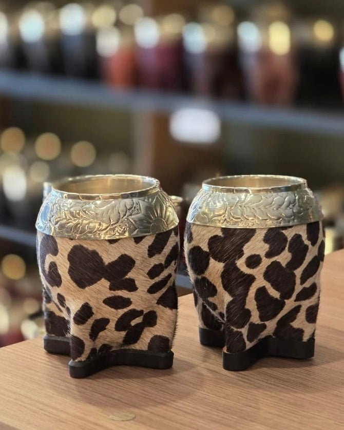 Mate torpedo de alpaca animal print