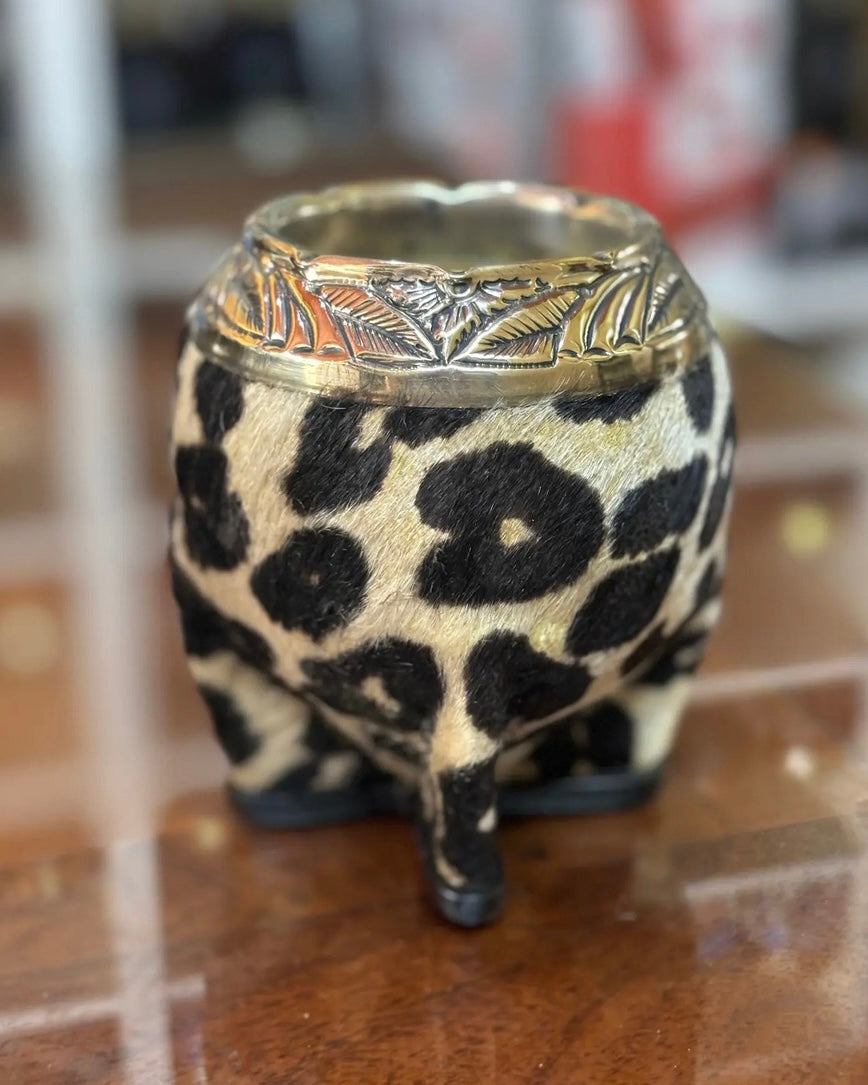 Mate torpedo de alpaca animal print