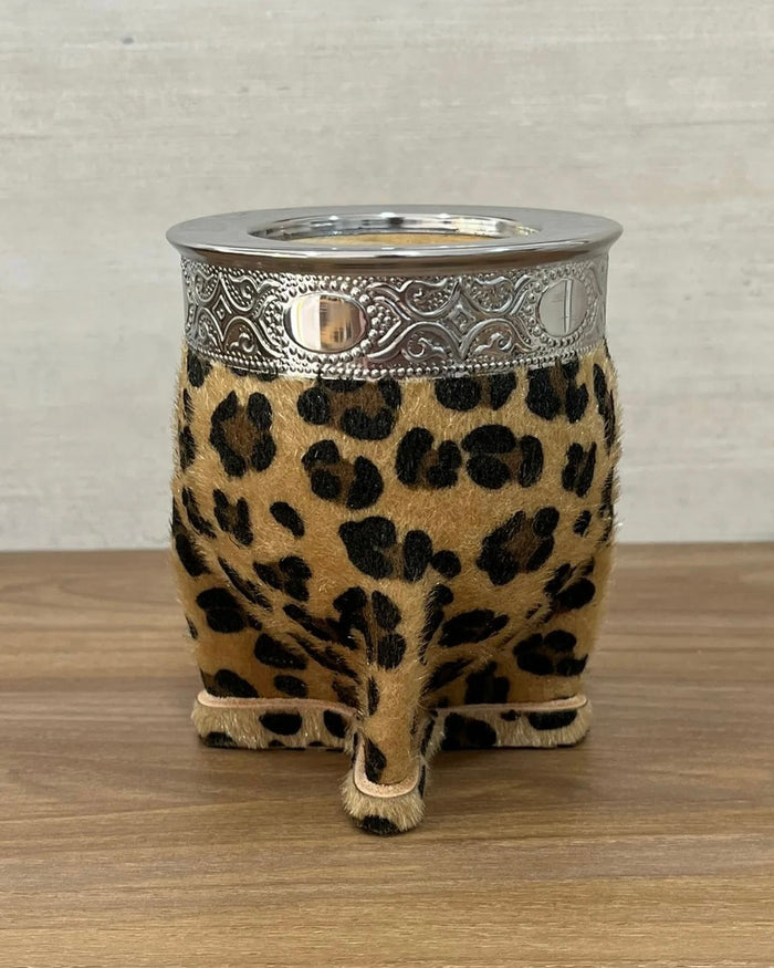 Mate imperial de alpaca animal print