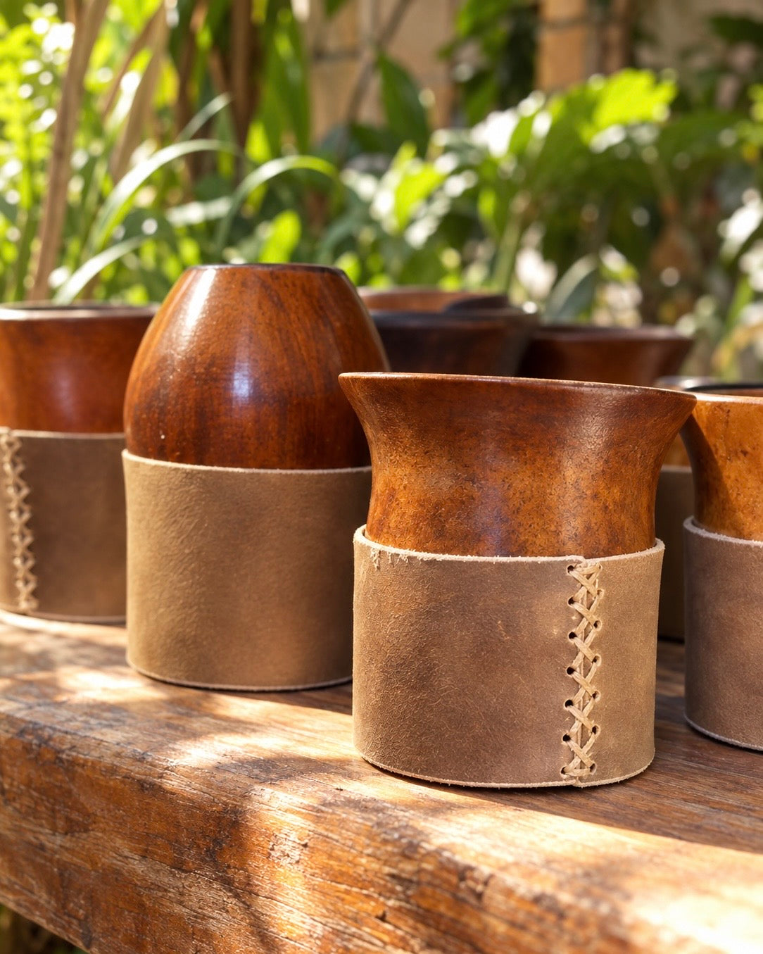 Mate criollo con base de cuero