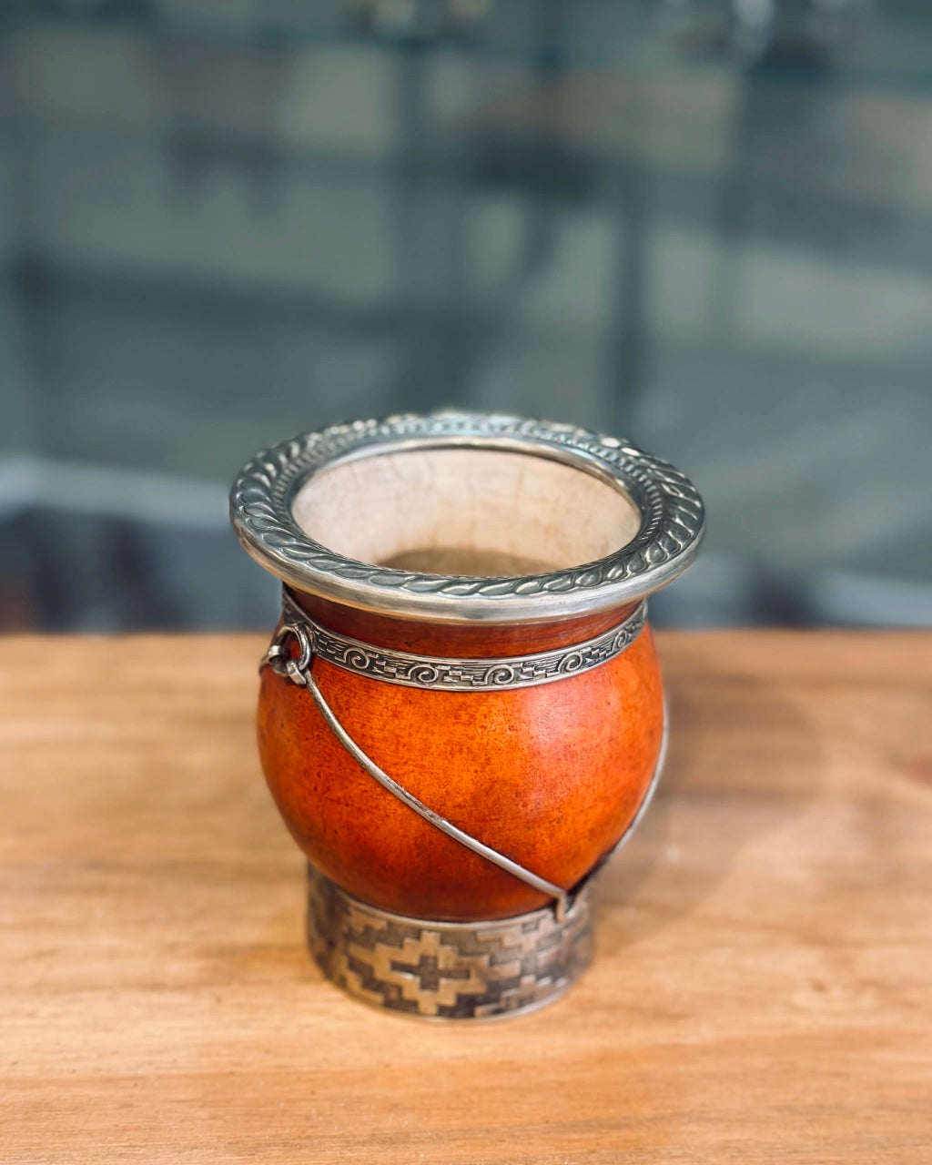 Mate criollo de alpaca base abierta